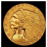 *Highlight* 1929-p Gold Indian Quarter Eagle $2 1/