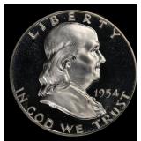 *Highlight* 1954 Proof Franklin Half Dollar Near T