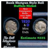 Buffalo Nickel Shotgun Roll in Old Bank Style 