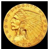 *Highlight* 1910-p Gold Indian Quarter Eagle Near