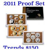 2011 Mint Proof Set In Original Case! 14 Coins Ins