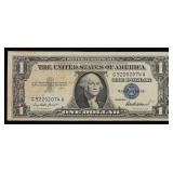 1957 $1 Blue Seal Silver Certificate Grades xf