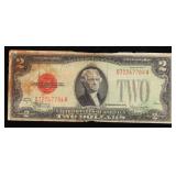 1928F $2 Red Seal United States Note Grades vf+