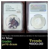 NGC  2021 Star Wars THE MANDALORIAN 1oz .999 Silve