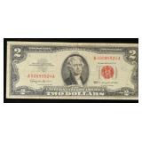 1963 $2 Red Seal United States Note Grades vf++