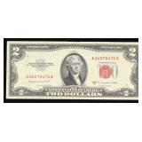 1953B $2 Red Seal United States Note Grades Choice