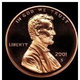 2001-s Proof Lincoln Cent 1c pr70 rd DCAM SEGS