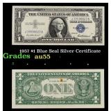 1957 $1 Blue Seal Silver Certificate Grades Choice