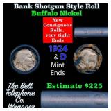 Buffalo Nickel Shotgun Roll in Old Bank Style 