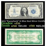 1934 "Funnyback" $1 Blue Seal Silver Certificate G