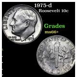 1975-d Roosevelt Dime 10c Grades GEM++ Unc