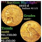 *Highlight* 1925-d Gold Indian Quarter Eagle $2 1/