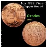 1oz .999 Fine Copper Bullion Round - Happy Laborle