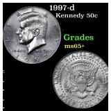 1997-d Kennedy Half Dollar 50c Grades GEM+ Unc