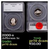 2000-s Proof Jefferson Nickel 5c pr70 dcam SEGS