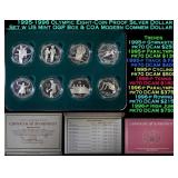 1995-1996 Olympic Eight-Coin Proof Silver Dollar S