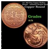 1oz .999 Fine Copper Bullion Round -  Inflation Dr