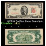 1953B $2 Red Seal United States Note Grades vf++