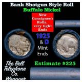 Buffalo Nickel Shotgun Roll in Old Bank Style 