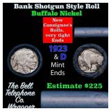 Buffalo Nickel Shotgun Roll in Old Bank Style 