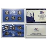 2000 United States Mint Proof Quarter Set 5 pc set