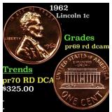 1962 Proof Lincoln Cent 1c pr69 rd dcam SEGS