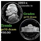 1993-s Proof Jefferson Nickel 5c pr70 dcam SEGS