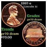 1997-s Proof Lincoln Cent 1c Grades GEM++ Proof De