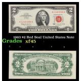 1963 $2 Red Seal United States Note Grades xf+