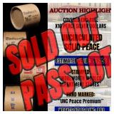 Must See! Covered End Roll! Marked "Unc Peace Prem