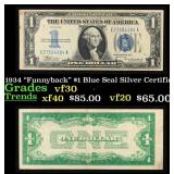 1934 "Funnyback" $1 Blue Seal Silver Certificate G