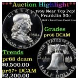 *Highlight* 1958 Proof Franklin Half Dollar Near T