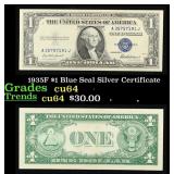 1935F $1 Blue Seal Silver Certificate Grades Choic