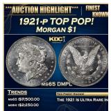 IC 1921-p Morgan Dollar TOP POP! $1 ms65 DMPL SEGS