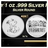 Snoopy 1 oz .999 Silver Round