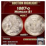 YC 1887-o Morgan Dollar $1 ms65+ SEGS