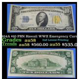 1934A $10 FRN Hawaii WWII Emergency Currency Grade