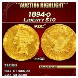 IC 1894-o Gold Liberty Eagle $10 Select Unc USCG