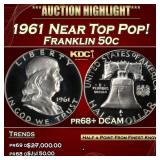 IC 1961 Proof Franklin Half Dollar Near Top Pop! 5