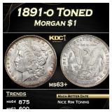 IC 1891-o Morgan Dollar Toned $1 ms63+ SEGS