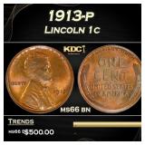 IC 1913-p Lincoln Cent 1c Grades GEM+ Unc BN