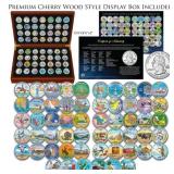 Complete 1999-2009 COLORIZED State Quarters 56-Coi