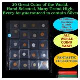 20 Great Coins of the World, hand selected, many t