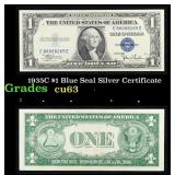 1935C $1 Blue Seal Silver Certificate Grades Selec