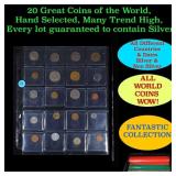 20 Great Coins of the World, hand selected, many t