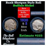 Buffalo Nickel Shotgun Roll in Old Bank Style 