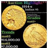 *Highlight* 1914-s Gold Indian Half Eagle $5 Selec