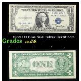 1935C $1 Blue Seal Silver Certificate Grades Choic