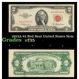 1953A $2 Red Seal United States Note Grades vf++