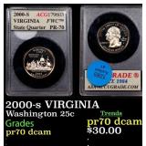 2000-s VIRGINIA Proof Washington Quarter 25c ACG